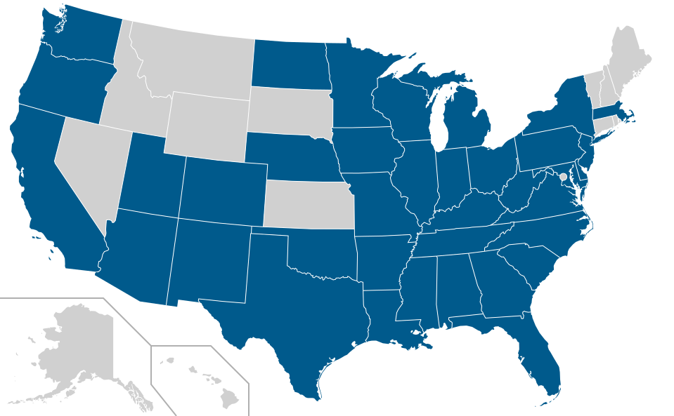 Map of where we've worked